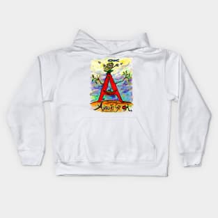 A stands for OK, and also Awesome! Kids Hoodie